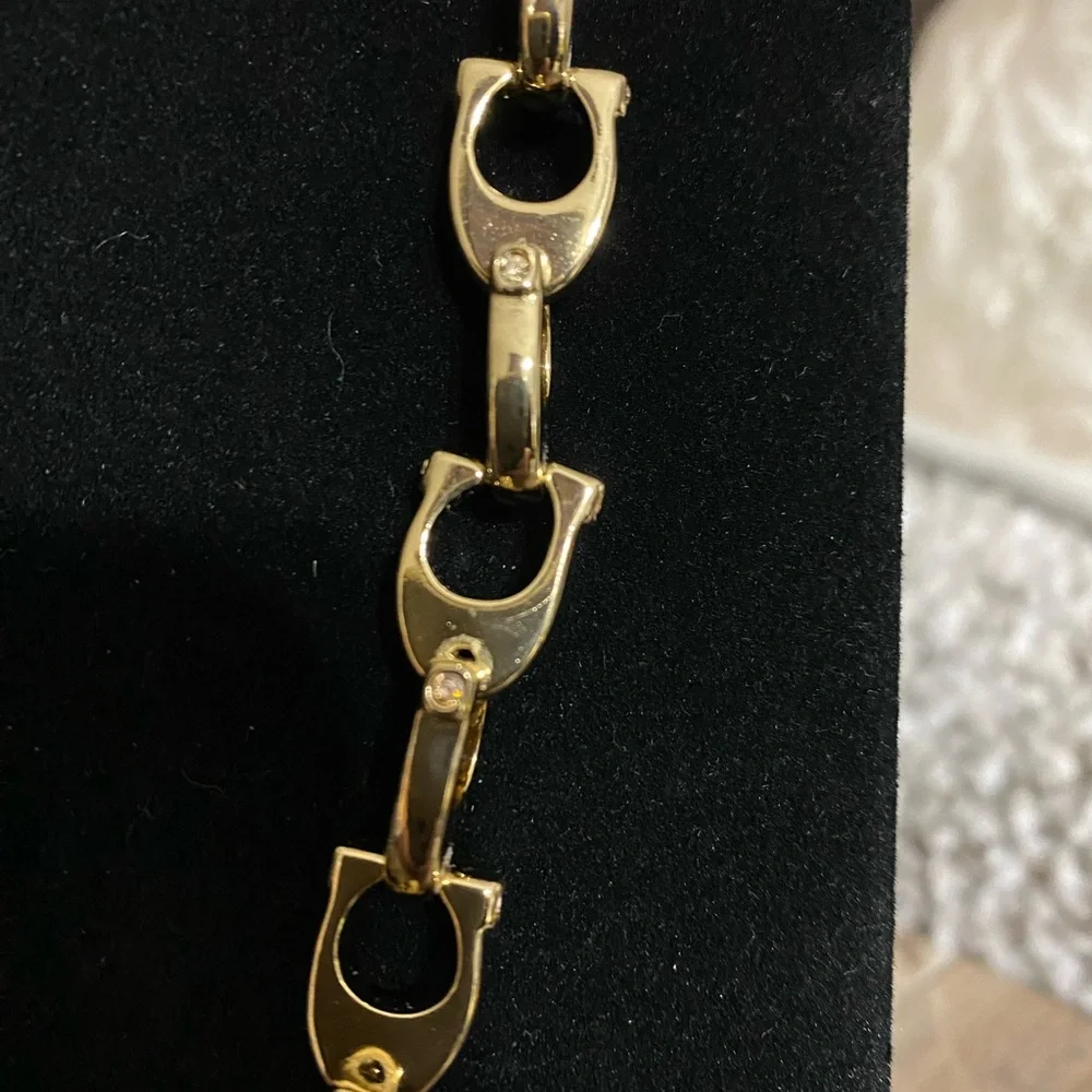 COACH New Chunky ‘C’ Necklace with Crystal Accents - NWT MSRP $255 - Picture 4 of 7